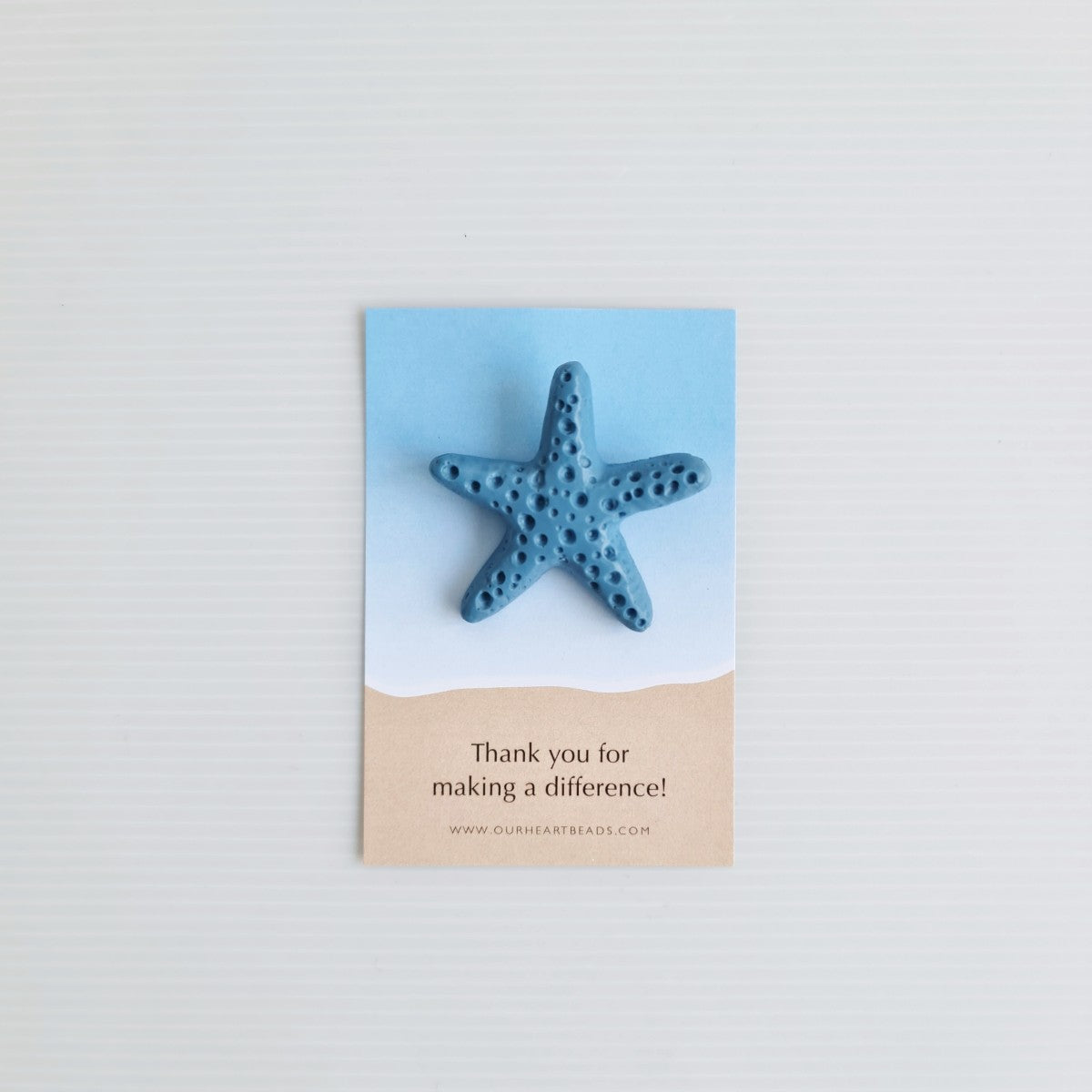 Starfish Powder Blue Brooch