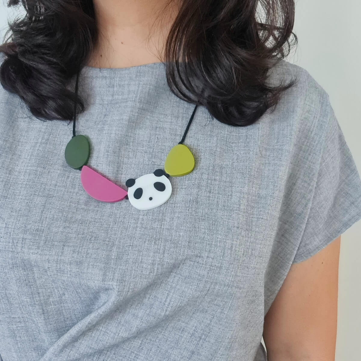 Panda Geometric Summer Necklace