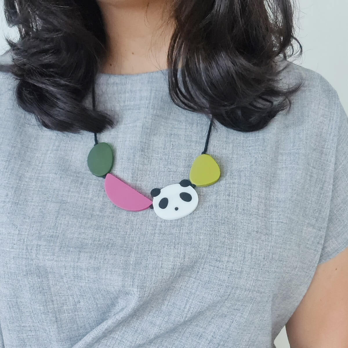 Panda Geometric Summer Necklace