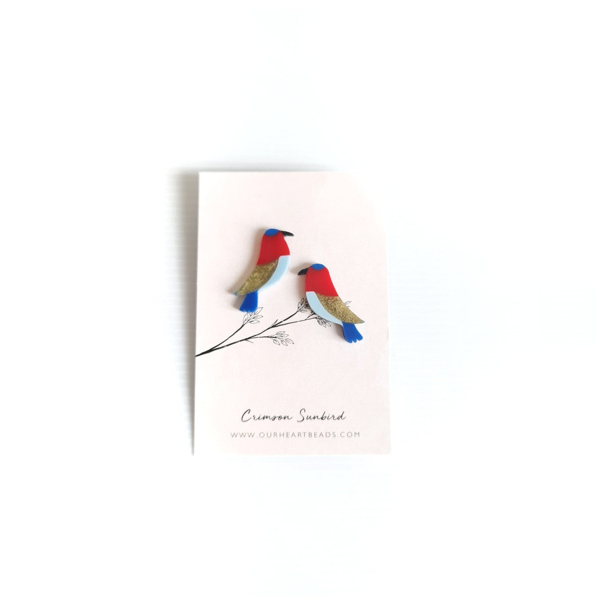 Crimson Sunbird Earrings