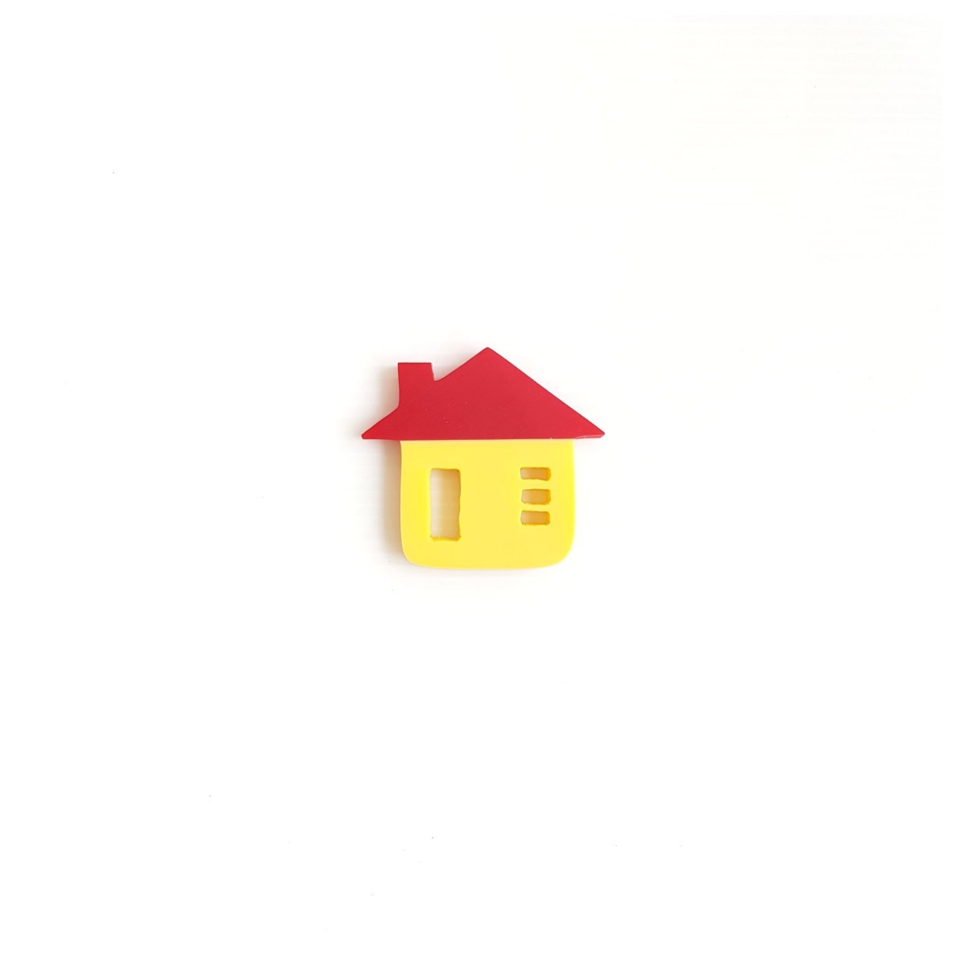 Red Roof House Brooch