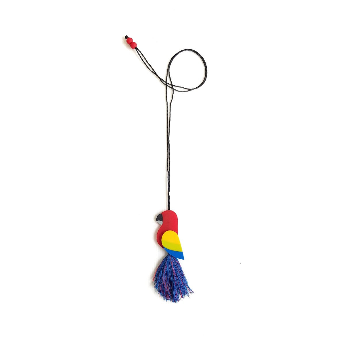 Macaw Scarlet Tassel Necklace