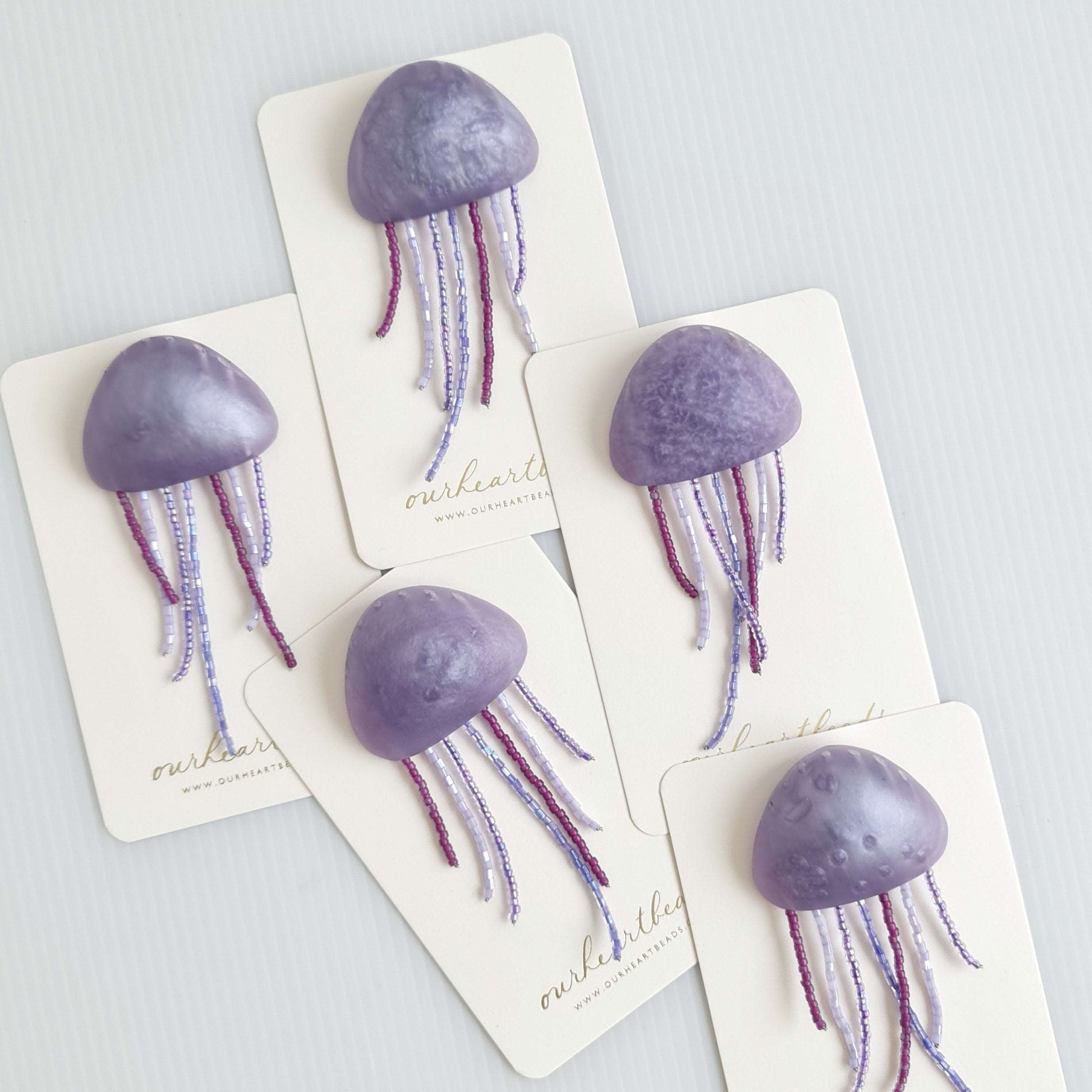 Jellyfish Lilac Brooch