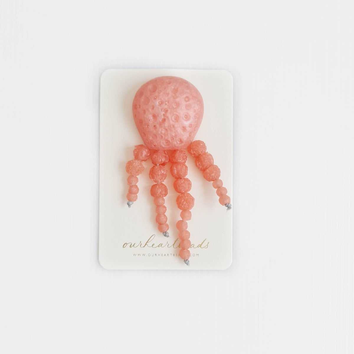 Octopus Peach Brooch