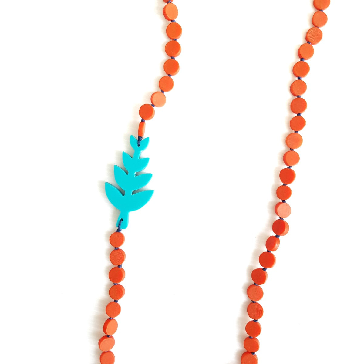 Hawthorn Leaf Orange Necklace