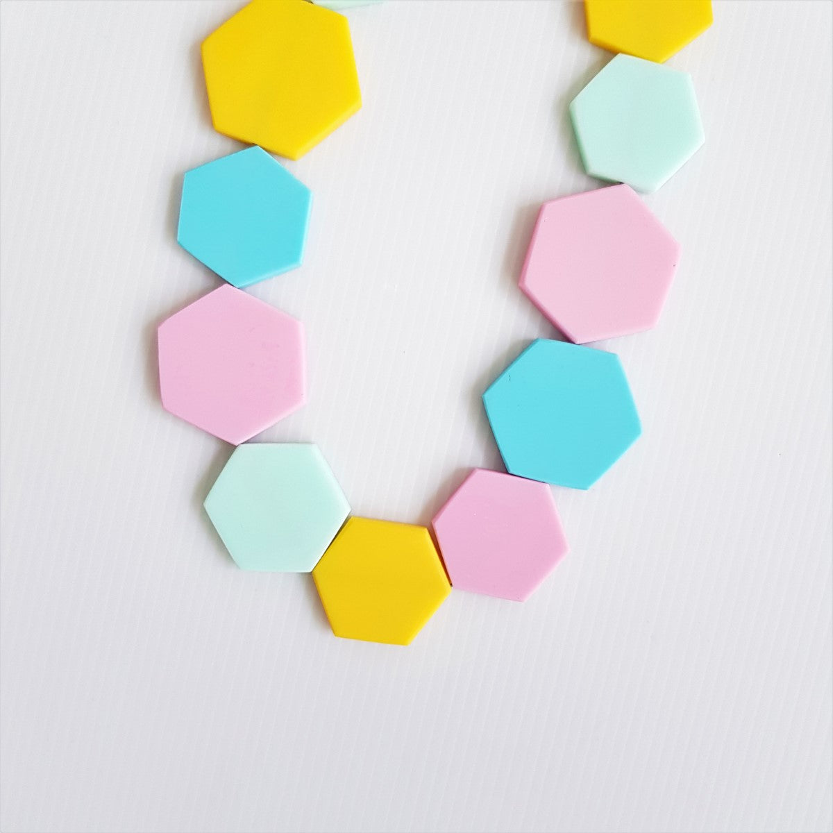 Hexagon Pastel Necklace